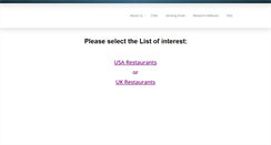 Desktop Screenshot of databaseofrestaurants.com